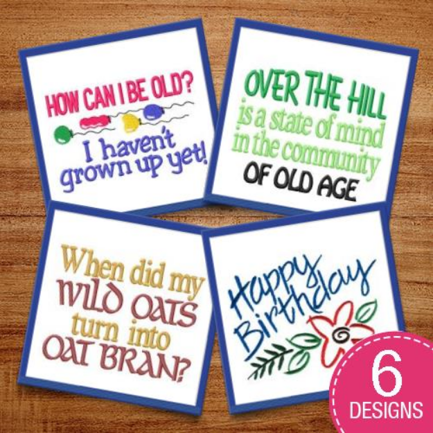Picture of Wild Oats & Birthdays Embroidery Design Pack
