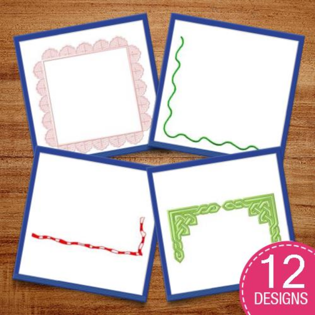 Picture of Frames & Borders Embroidery Design Pack