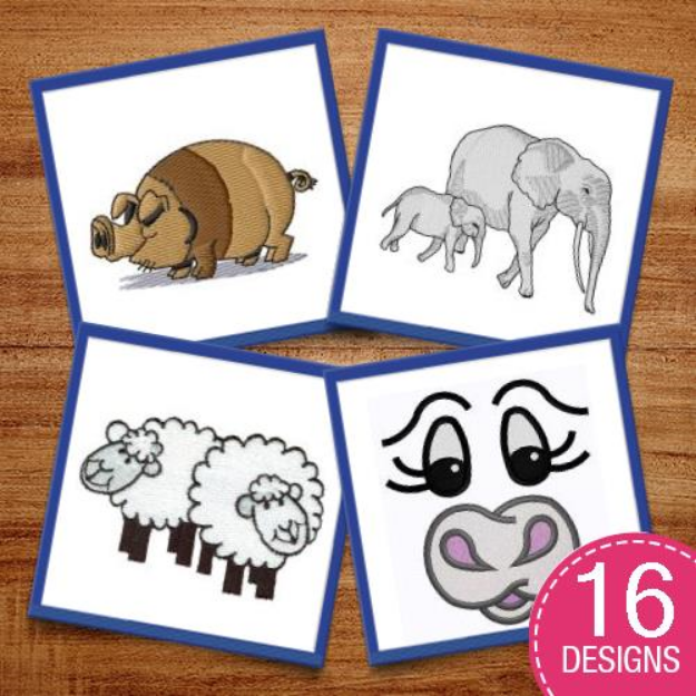 Picture of Four Legged Friends Embroidery Design Pack