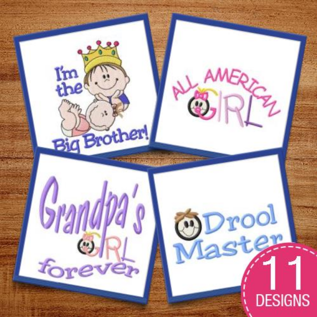 Picture of All American Kids Embroidery Design Pack