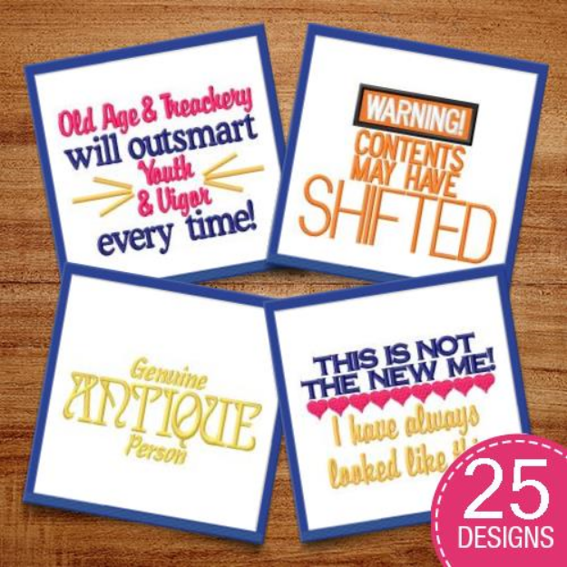 Picture of Crazy Sayings Embroidery Design Pack