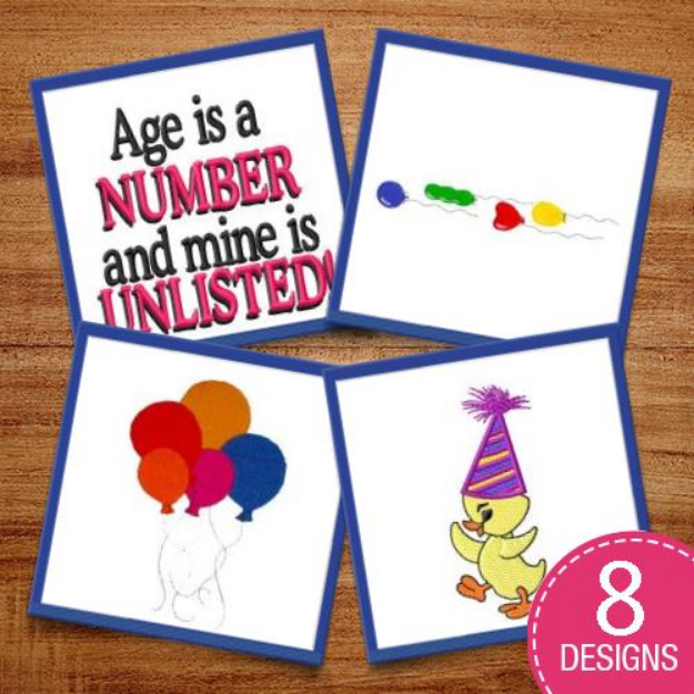Picture of Celebrate Your Birthday Embroidery Design Pack