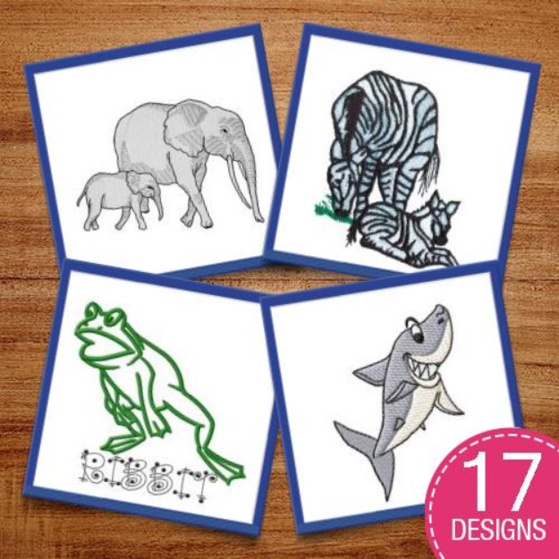 Picture of Realistic Wildlife Embroidery Design Pack