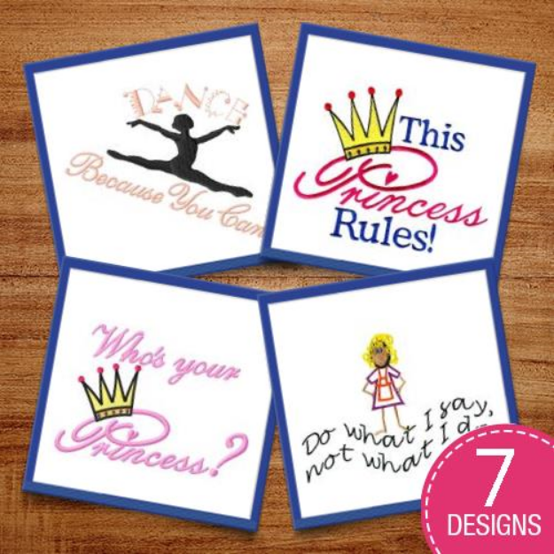 Picture of This Princess Rules! Embroidery Design Pack