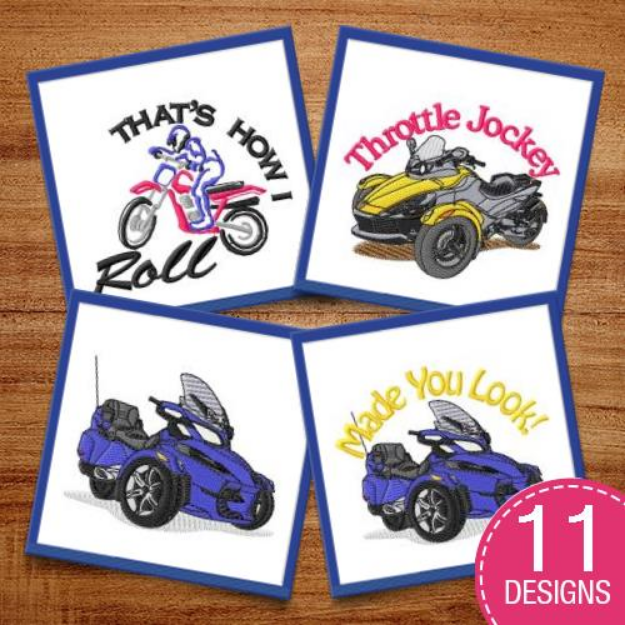 Picture of Motosports Embroidery Design Pack