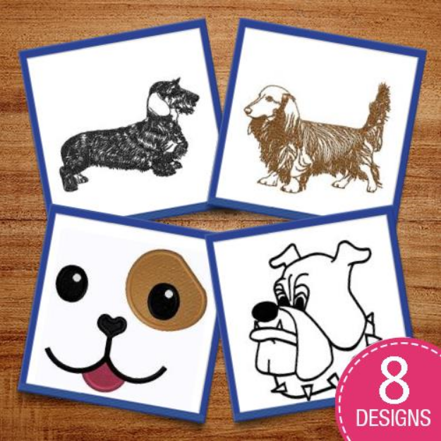 Picture of Puppy Dog Faces Embroidery Design Pack