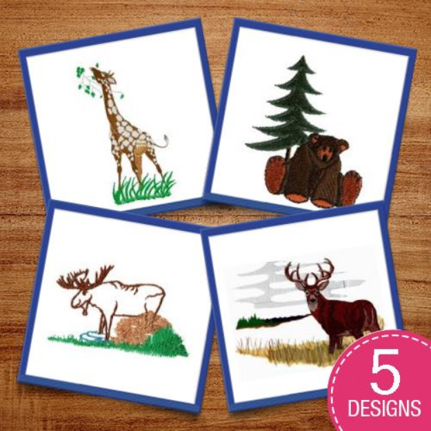 Picture of Wildlife Scenes Embroidery Design Pack
