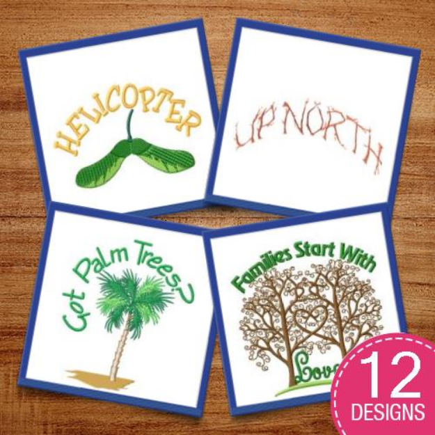 Picture of Wilderness Trees Embroidery Design Pack