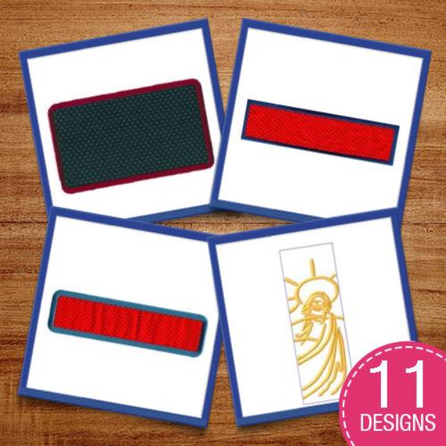 Picture of Rectangles & Appliques Embroidery Design Pack