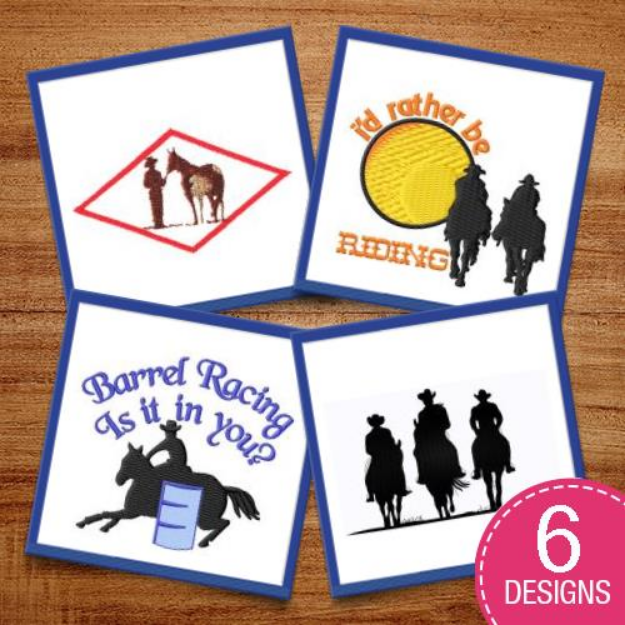 Picture of Cowboys & Horses Embroidery Design Pack