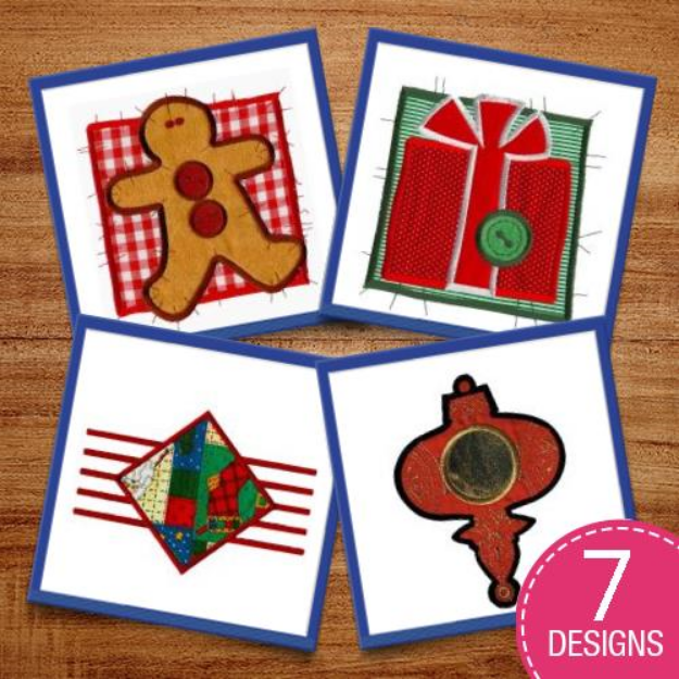 Picture of Holiday Applique Embroidery Design Pack