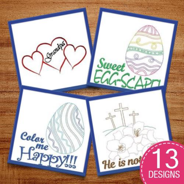 Picture of Awesome Outlines Embroidery Design Pack