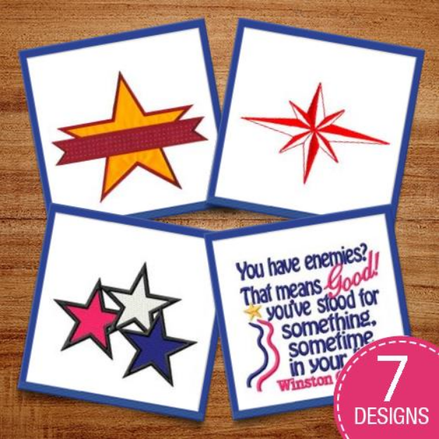 Picture of Patriotic Decor Embroidery Design Pack