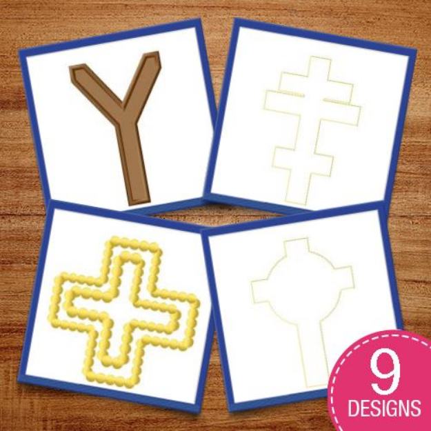 Picture of Decorative Crosses Embroidery Design Pack