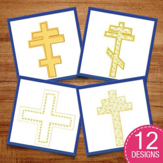 Picture of Baptism Logos & Crosses Embroidery Design Pack