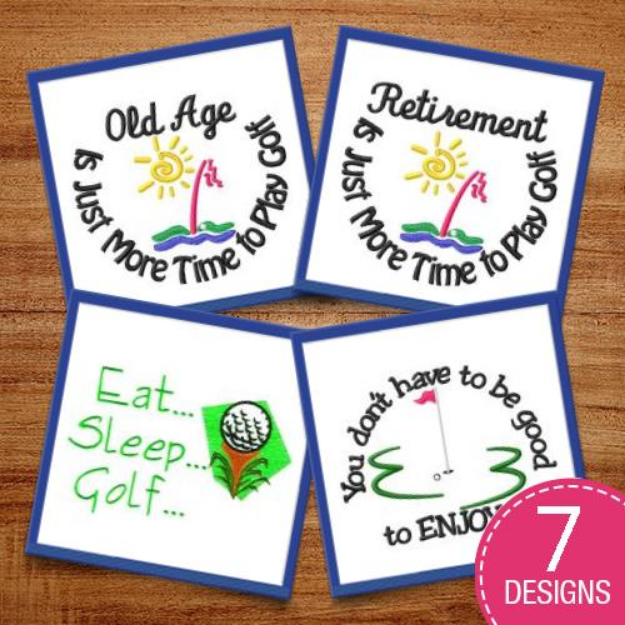 Picture of Golf Is Serious! Embroidery Design Pack