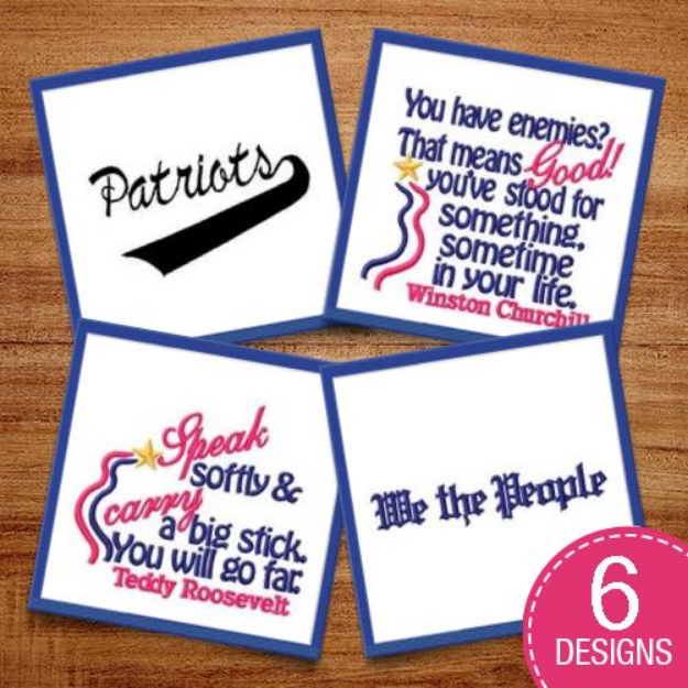 Picture of Patriotic Designs Embroidery Design Pack