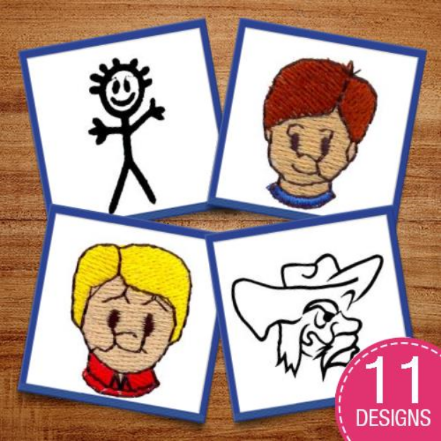 Picture of Boys & Men Embroidery Design Pack