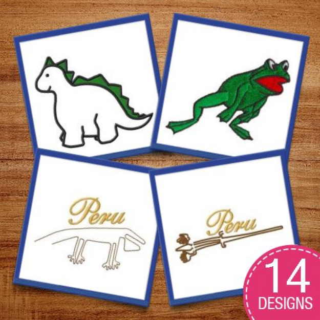 Picture of Reptiles & Amphibians Embroidery Design Pack