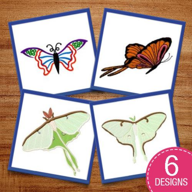 Picture of Breathtaking Butterflies Embroidery Design Pack