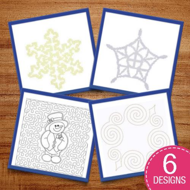 Picture of Swirly Quilt Blocks Embroidery Design Pack