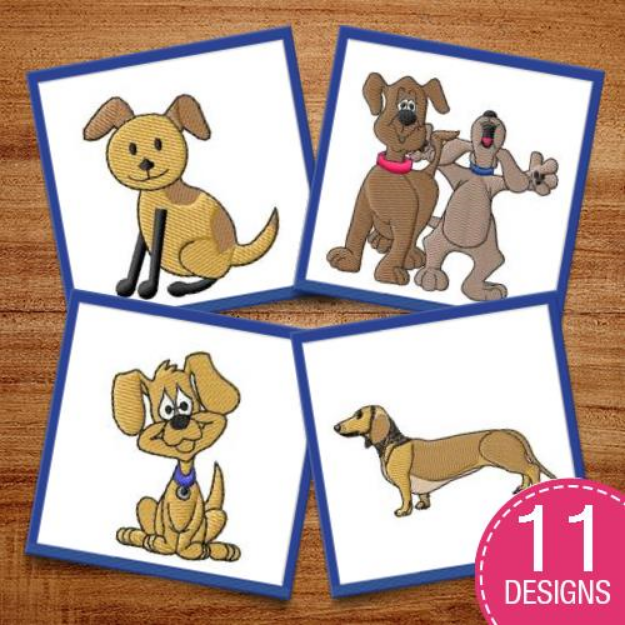 Picture of The Love Of Dogs Embroidery Design Pack