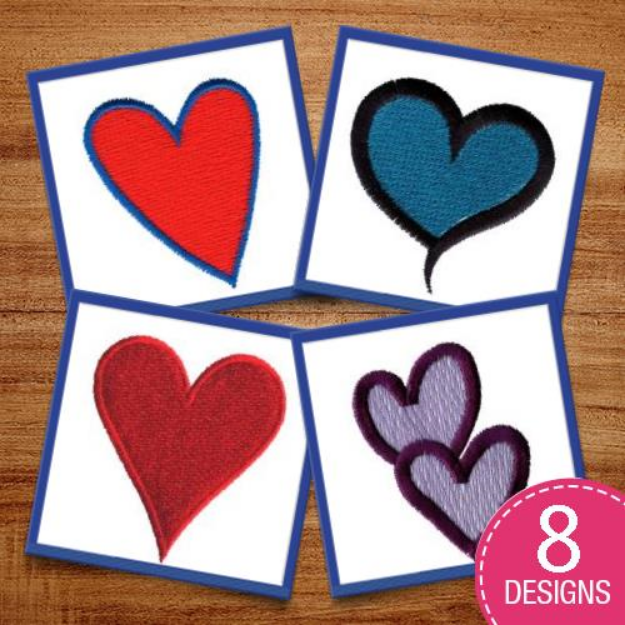 Picture of Happy Hearts Embroidery Design Pack