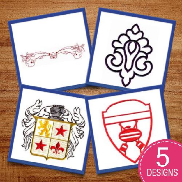 Picture of Crests & Laurels Embroidery Design Pack