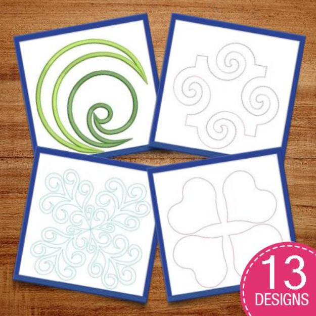 Picture of Swirls & Curls Embroidery Design Pack