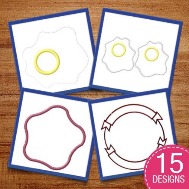 Picture of Outlines Around The House Embroidery Design Pack