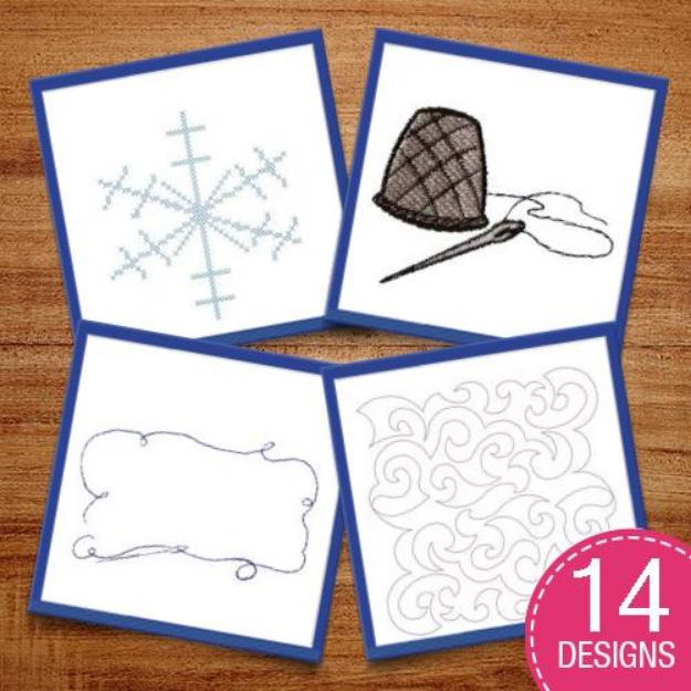 Picture of Sewing Notions & Stipple Embroidery Design Pack