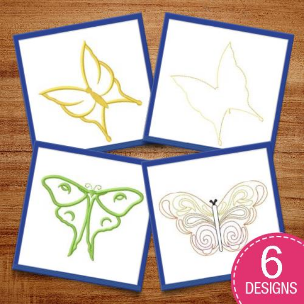 Picture of Butterflies & Bees Embroidery Design Pack