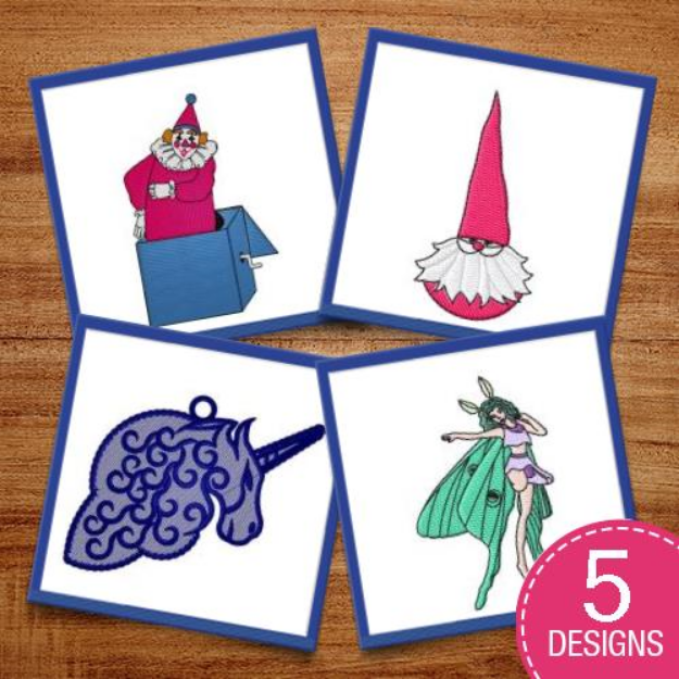 Picture of Fantasy Characters Embroidery Design Pack