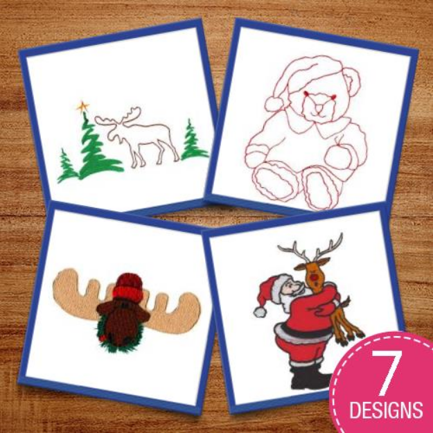 Picture of Winter Animals Embroidery Design Pack