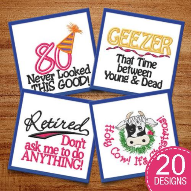 Picture of Humorous Sayings & Captions Embroidery Design Pack