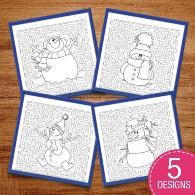 Picture of Stipple Quilt Blocks Embroidery Design Pack