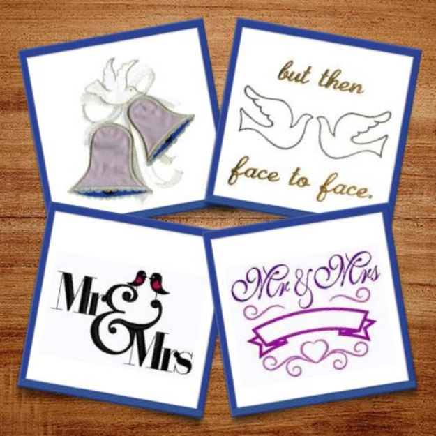 Picture of Mr & Mrs Embroidery Design Pack
