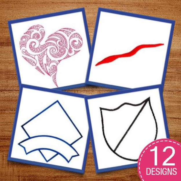 Picture of Shapes & Swirls Embroidery Design Pack