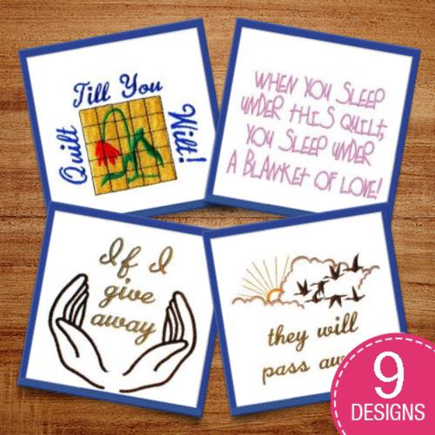 Picture of Quilt Till You Wilt! Embroidery Design Pack