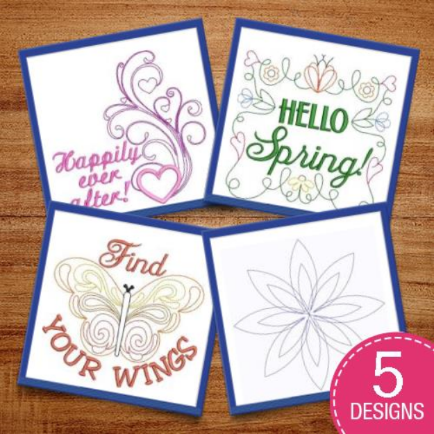 Picture of Spring Quilt Blocks Embroidery Design Pack