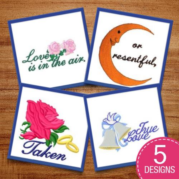 Picture of Love Is In The Air Embroidery Design Pack