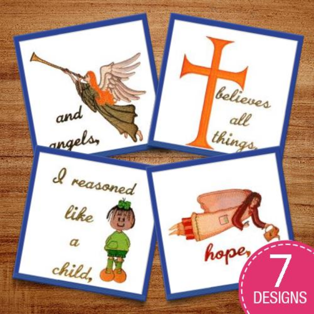 Picture of Wedding Quilt Sayings Embroidery Design Pack