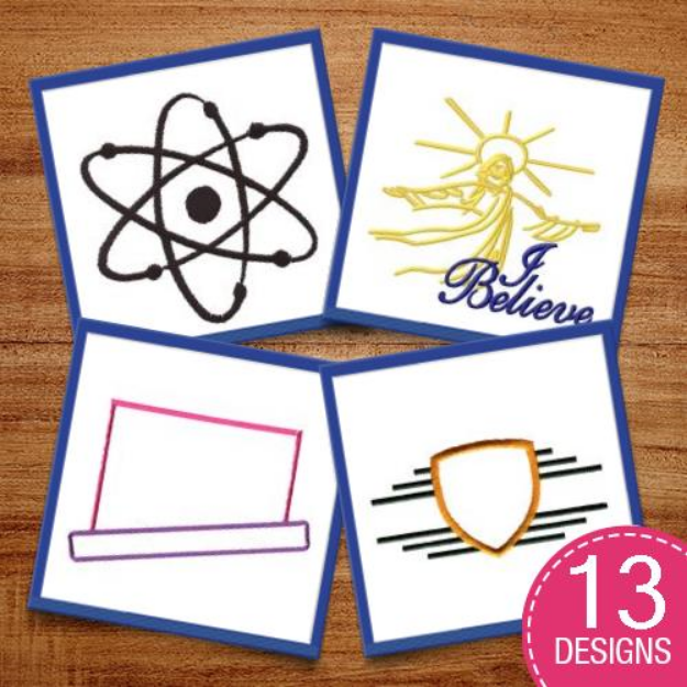 Picture of Outline Shapes & More Embroidery Design Pack