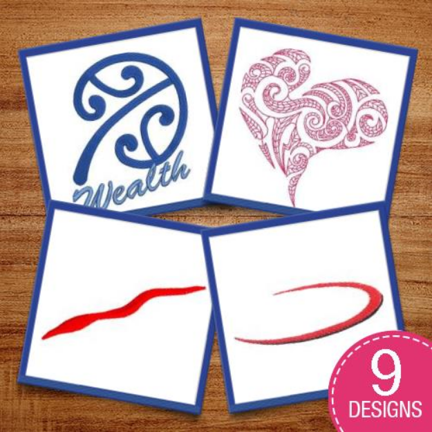 Picture of Swirls & Curls Embroidery Design Pack