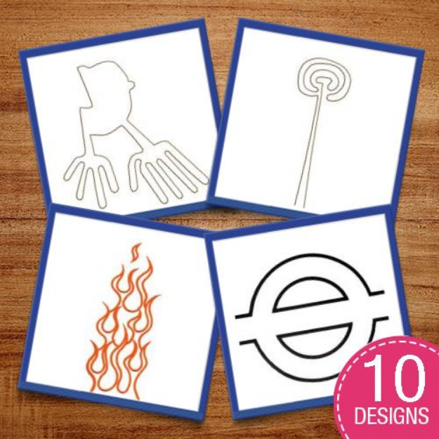 Picture of Outrageous Outlines Embroidery Design Pack