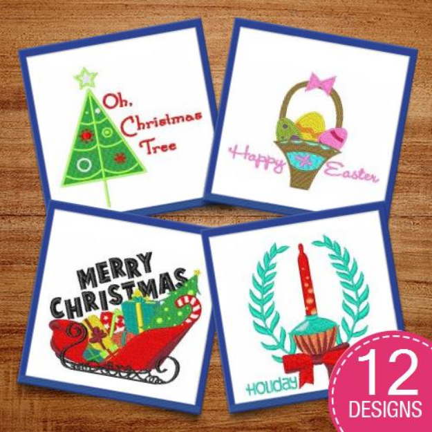 Picture of Happy Holiday Designs Embroidery Design Pack