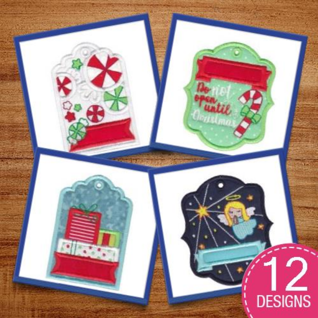 Picture of Christmas Tags Too Embroidery Design Pack