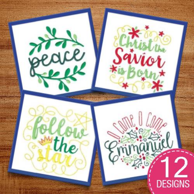 Picture of Christmas Religious Sentiments Embroidery Design Pack