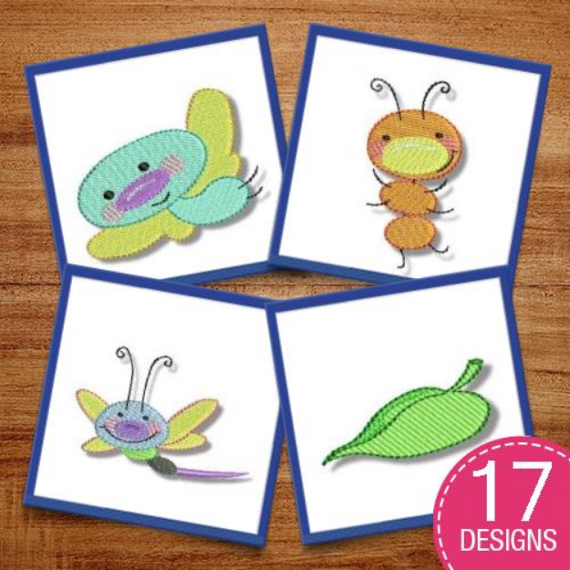 Picture of Doodle Bugs Too Embroidery Design Pack