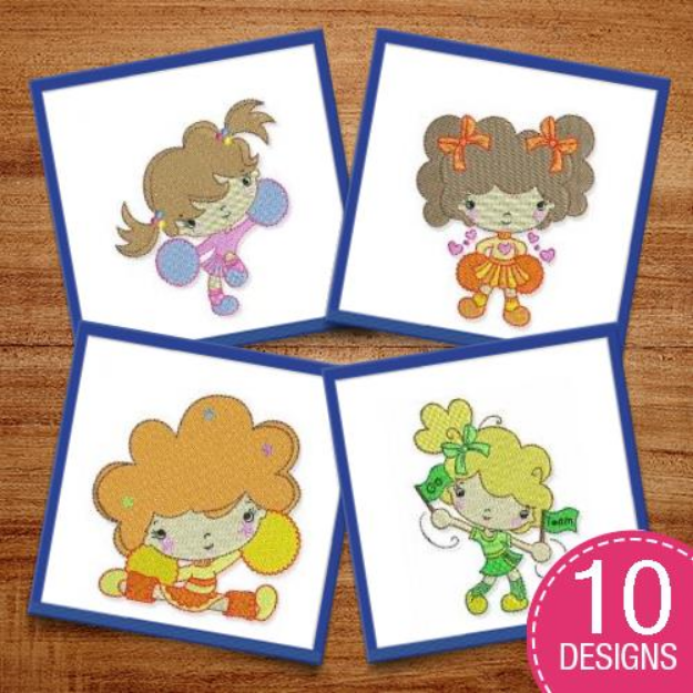Picture of Cheerleaders Embroidery Design Pack